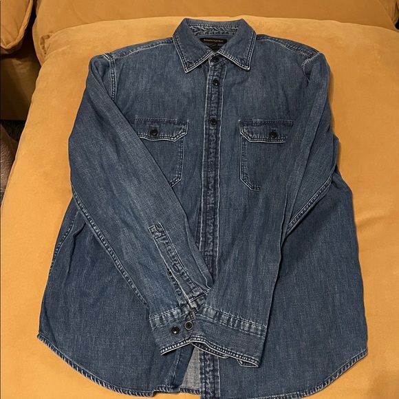 Banana Republic Denim Shirt Bundle | Men’s L | Black & Blue | Untucked Standard - Picture 4 of 12